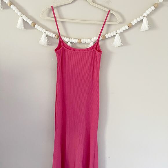 NEW Reformation Cosmo Rib Knit Maxi Dress Slim Fit Glam Snapdragon Size Small - Picture 3 of 5